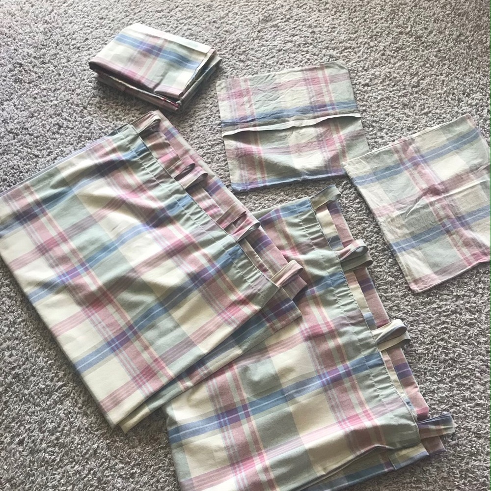 Curtains, pillow covers, matching fabric
